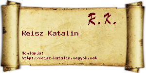 Reisz Katalin névjegykártya